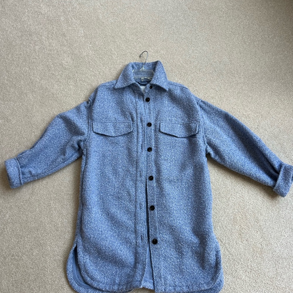 H & M Shirt Jacket. Blue Shacket